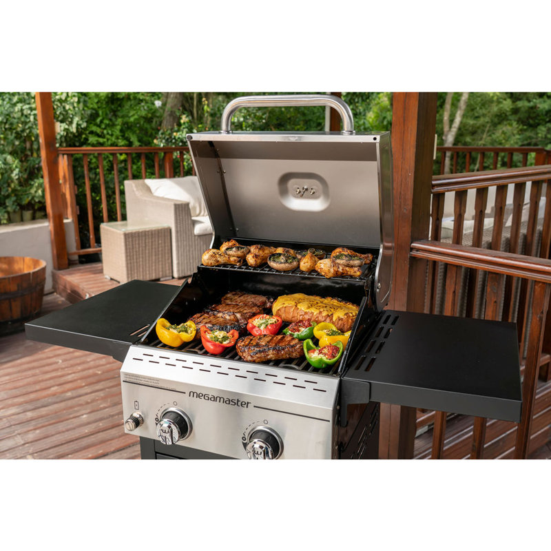 Megamaster 2Burner Propane Gas Grill with Side Shelf & Reviews Wayfair